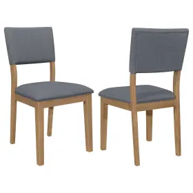 104172 Coaster Home Furnishings Set Of 2 Sharon Dining Side Chairs Blue Upholstered Seat High Back Wood Frame