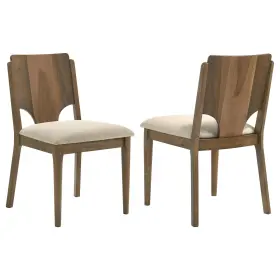 108572 Coaster Home Furnishings Crestmore - Asian Hardwood Set Of 2 Armless Dining Chairs With Fabric Uph