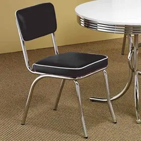 215666 Coaster Home Furnishings Retro Upholstered Dining Side Chairs Set Of 2 Padded Leatherette Seats