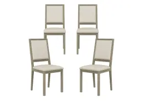 107d-c-001 Colamy Wood Dining Chairs Set Of 2 Mid Century Kitchen 19 Inch Chair Back Gray