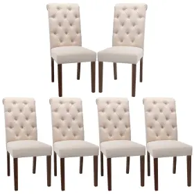 Colamy 605129072053 Button Tufted Dining Chairs Set Of 6 Accent Parsons Diner Chair Uphol