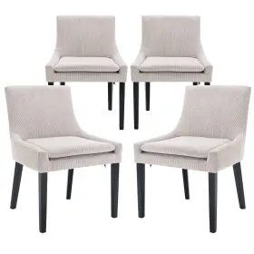 Colamy 605129073791 Modern Dining Chairs Set Of 4 Upholstered Corduroy Accent Side Leisur