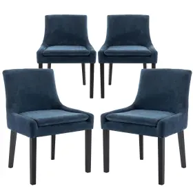 Colamy 635393159662 Modern Dining Chairs Set Of 4 Upholstered Corduroy Accent Side Leisure Chair