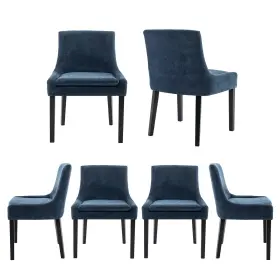 Colamy 635393159679 Modern Dining Chairs Set Of 6 Upholstered Corduroy Accent Side Leisur