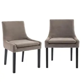 Colamy 635393159686 Modern Dining Chairs Set Of 2 Upholstered Corduroy Accent Side Leisur