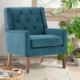Colamy 635401907933 Mid-century Accent Chairs Modern Wingback Living Room Chair Upholste