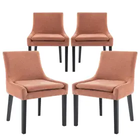 Colamy 635401908091 Modern Dining Chairs Set Of 4 Upholstered Corduroy Accent Side Leisur