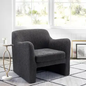 Colamy 635401908961 Sherpa Accent Chair Boucle Living Room Modern Upholstered Armchair Wi