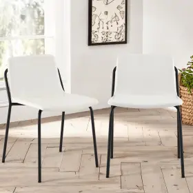 Colamy 635401909654 Leather Dining Chairs Set Of 2 Kitchen With Back M