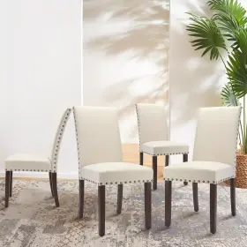 Colamy 635401910568 Modern Wood Dining Chairs Set Of 4 19 Inch Parsons High