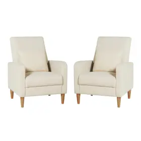 Colamy 636144794996 Modern Accent Living Room Chairs Set Of 2 Upholstered Fabric Armchair