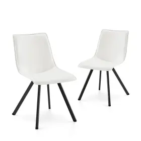 Colamy 658358545829 Pu Leather Dining Chairs Set Of 2 High Back Modern Upholstered Room K