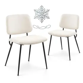 Colamy 658358547656 Modern Upholstered Dining Chairs Set Of 2 Fabric Room Accent D