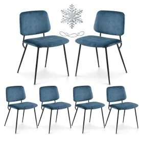 Colamy 658358547700 Modern Upholstered Fabric Dining Room Accent Diner Stylish Kitchen Chairs Wit