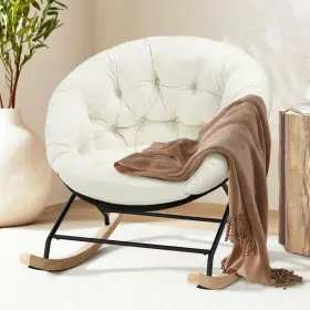 Colamy 932318008352 Nursery Rocking Chair Indoor Glider Rocker Living Room With Com