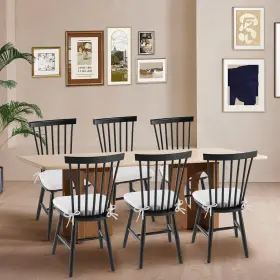 Colamy 932318012212 Windsor Dining Chairs Set Of 6 Kitchen With Spindle Bac