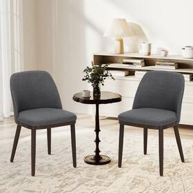 Colamy 932318012601 Upholstered Dining Chairs Set Of 2 Modern Kitchen With Back Fabric S