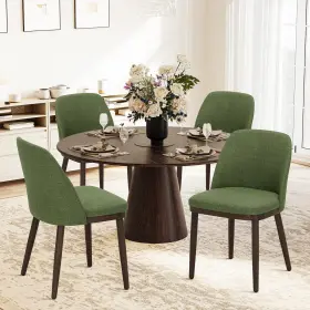 Colamy 932318012670 Upholstered Dining Chairs Set Of 4 Modern Kitchen With Back F