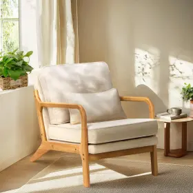 Colamy 932318016753 Mid Century Modern Accent Chair With Lumbar Pillow Relaxing Armchair So