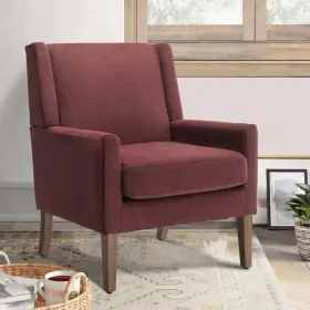 Colamy 932318026950 Modern Wingback Living Room Chair Upholstered Fabric Accent Armchair Single