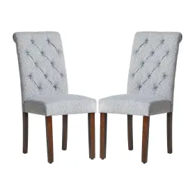 Colamy 975574734733 Button Tufted Dining Chairs Set Of 2 Parsons Upholstered Fabric Room