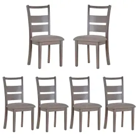 Colamy 977155474304 Upholstered Dining Chairs Set Of 6 Fabric Room Kitchen Side Ch