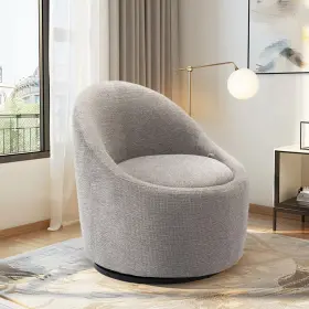 Colamy 977155474410 360 Swivel Accent Chair Upholstered Chenille Fabric Leisure Modern Armchair