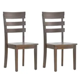 Colamy 977155479378 Wooden Dining Chairs Set Of 2 Ladder High Back Kitchen Side Chair Ar