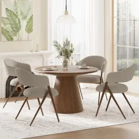 Vc-5215-tau-fb-2b Colamy Dining Chairs Set Of 4 Modern Fabric Upholstered Room Kitchen Side Ch