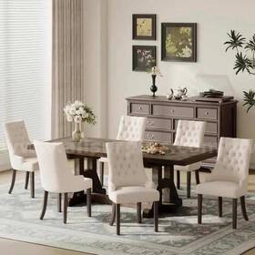 Colamy Vc-a08-be3-3b Dining Chairs Velvet Upholstered Chair With Wooden Legs