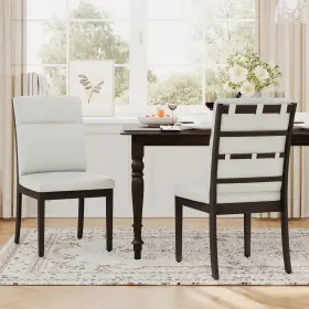 Vc-d6208-be Colamy Wooden Dining Chairs Set Of 2 Modern Large Kitchen Side Farmh