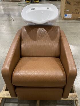 Comfort Plus Sep-3979a-hzl Salon Backwash Shampoo Chair In Hazelnut