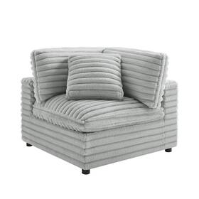 Comfort Pointe 93002-35-cw Julia Corner Wedge Accent Chair In Plush Cord-like Gray Fabric