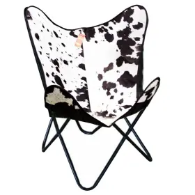 Hscb130 Comfytack 88hs Genuine Leather Butterfly Chair Folding Lounge Modern Sling Accent Seat