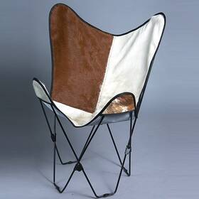 Comfytack Hscbus109 48hs Made In Usa Genuine Leather Butterfly Chair Folding Modern Sling Seat