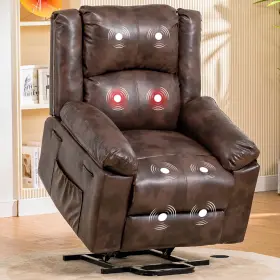 Comhoma 810154199723 Power Lift Recliner For Elderly Chair With Heat And Massage Pu