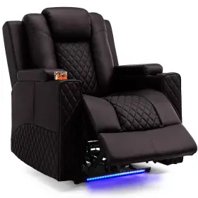 Comhoma 810170305450 Power Recliner Chair Pu Leather Electric Massage Sofa For Living Room H