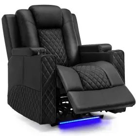 Comhoma 850054645371 Power Recliner Chair Pu Leather Electric Massage Sofa For Living Room H