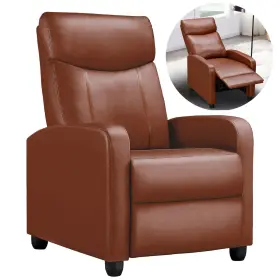 H7332-brown Comhoma Recliners Lounge Comfortable Chairs For Adults Living Room Bedroom On Clearance
