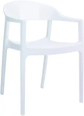 Compamia 697443554614 Carmen Dining Chair In Glossy White Set Of 2