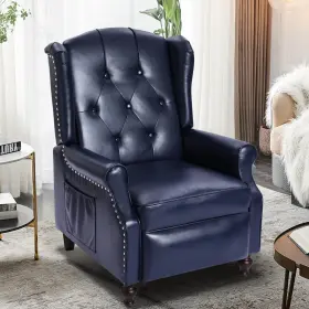 Consofa 789844249782 Recliner Chair With Massage And Heat Tufted Fabric Push Back Arm For Livin