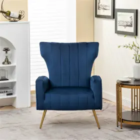 C224 Container Furniture Direct Modern Velvet Accent Chair Channel Tufted Bedroom