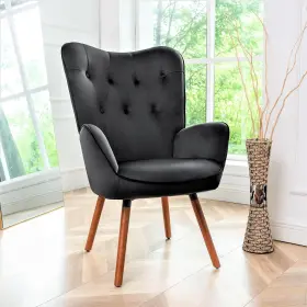 C263 Container Furniture Direct Chic Accent Arm Chairs For Living Room Bedroom Black