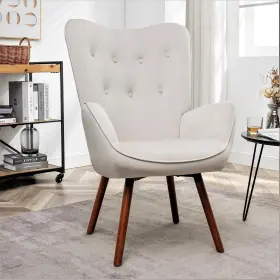C269 Container Furniture Direct Chic Accent Arm Chairs For Living Room Bedroom Or Home Office Button-tufte