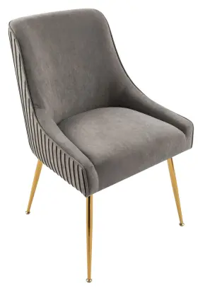 C406 Container Furniture Direct Luxury Velvet Dining Chair With Elegant Scoop Back