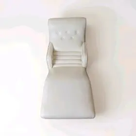 23640 Contour Chair-louge Co. Inc. Contuor Chair-lounge Powerslide White Faux Leather Lounge