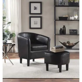 T1-116 Convenience Concepts Take A Seat Churchill Accent Chair With Ottoman