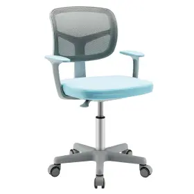 H040bla16707 Costway Kids Desk Chair Adjustable Height Children Study With Universal Casters Blue