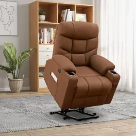 H486bn Costway A8886 Living Room Sofa Chair Electric Power Lift Recliner With Massage And Heating