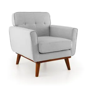 Hcst00259 Costway Modern Accent Chair Upholstered Linen Fabric Armchair With Removable Cushion